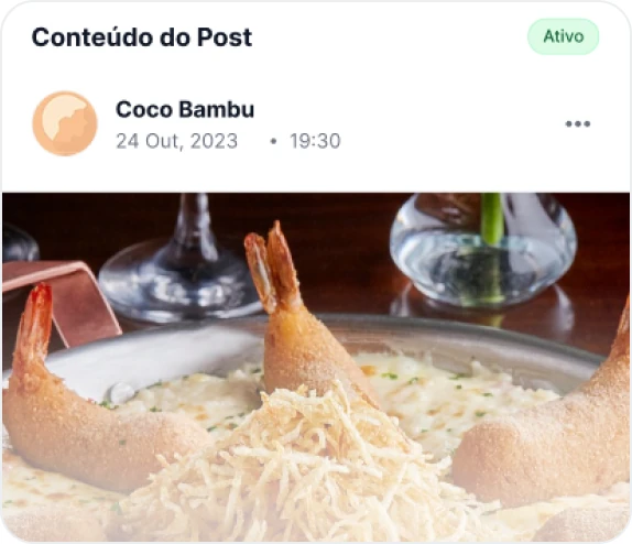 Post de promoção criado no nexplo