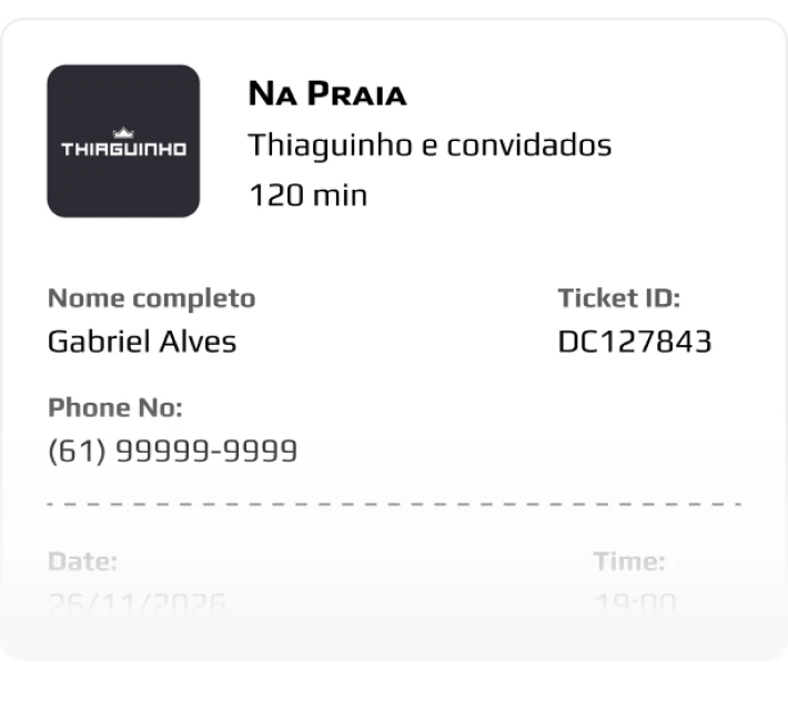 Ingresso digital vendido pelo nexplo
